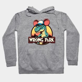 Dino-Mouse Theme Park Mashup Long T-Shirt – Whimsical Prehistoric Fun Top Hoodie